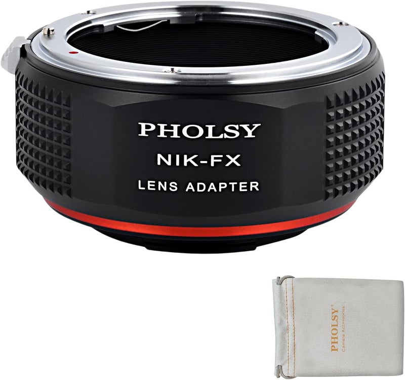 PHOLSY Lens Mount Adapter Compatible with Nikon F (AI AIS AF AF-I AFS) Lens to Fuji X Mount Camera Body Compatible with X-H2S, X-Pro3, X-T5, X-T4, X-S20, X-S10, X-T30II, X-E4 etc. Nikon F to Fuji X - Image 1
